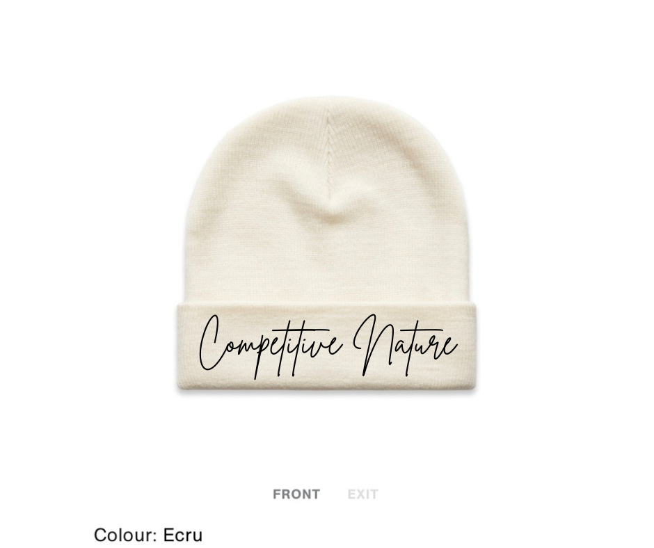 Cuffed Competitive Nature Beanie (Ecru)