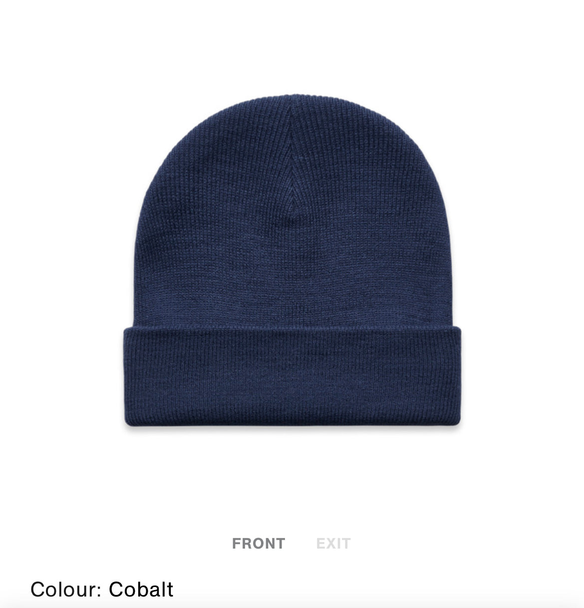 Cuffed Competitive Nature Beanie (Cobalt Blue)