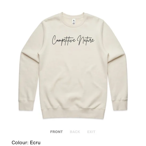 Competitive Nature Crew Neck (Ecru)