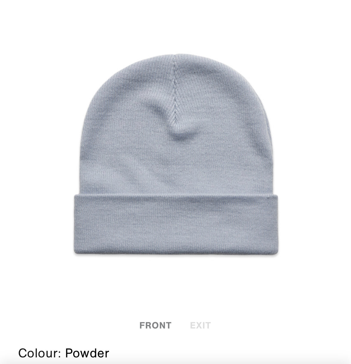 Cuffed Competitive Nature Beanie  (Powder Blue)