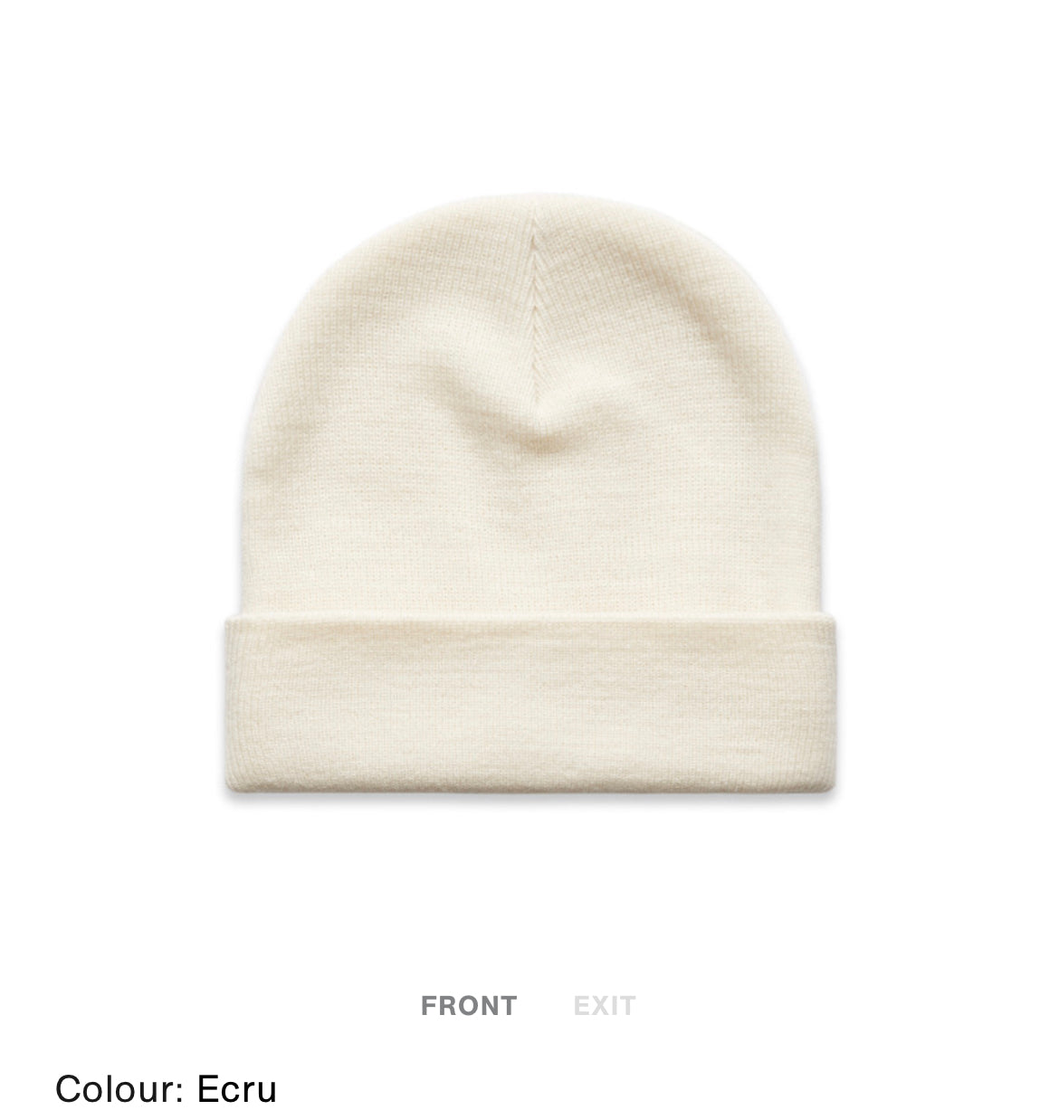 Cuffed Competitive Nature Beanie  (Ecru)