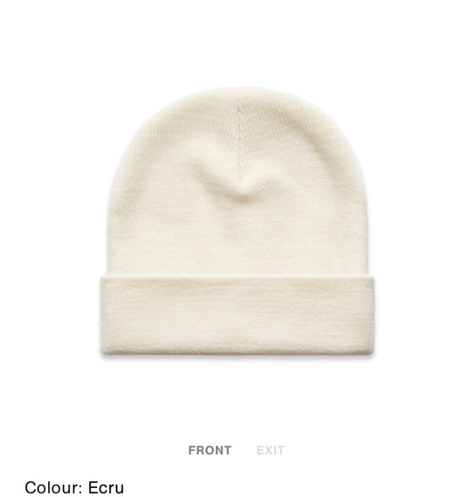 Cuffed Competitive Nature Beanie  (Ecru)