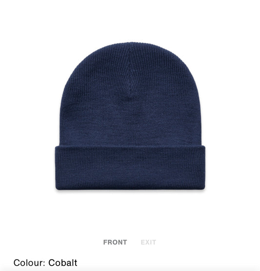Cuffed Competitive Nature Beanie (Cobalt Blue)